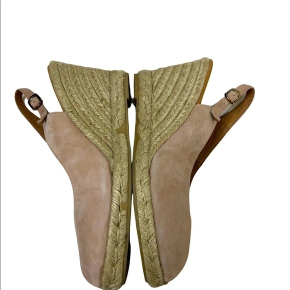 MAYPOL Slingback Beige Suede‎ Wedges - Picture 4 of 8